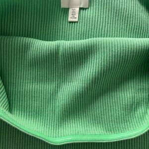 H&M Green Ribbed Midi Dress